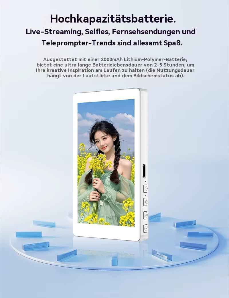 Handy Selfie Monitor 3,97", WiFi 2,4/5 GHz, 5 Std. Akku, Powerbank-Funktion, mit Lautsprecher, große Reichweite, Smartphone Rückkamera, Smartphone Vlog Bildschirm für iPhone & Android, Kabellos