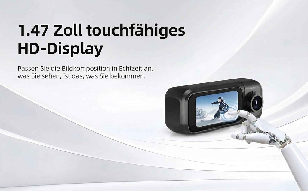 4K Bodycam mit 64GB SD-Karte, 1,47" Touchdisplay, 180° Linse, Ladecase, 30m wasserdicht – Infinn