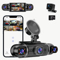 360° Dashcam mit 4 Kameras – 24h Parküberwachung, Nachtsicht, WiFi, 3" IPS, 64GB, Unfallerkennung