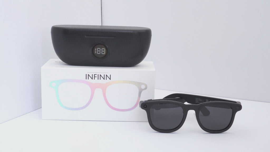 Smart Glasses KI Brille – ChatGPT, 2K-Kamera, Echtzeit-Übersetzung & Ladehülle
